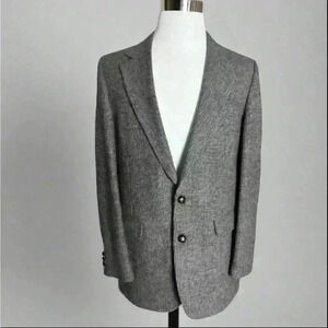 Mens Vintage Grey Stafford 100% Virgin Wool Blazer in 38 R.